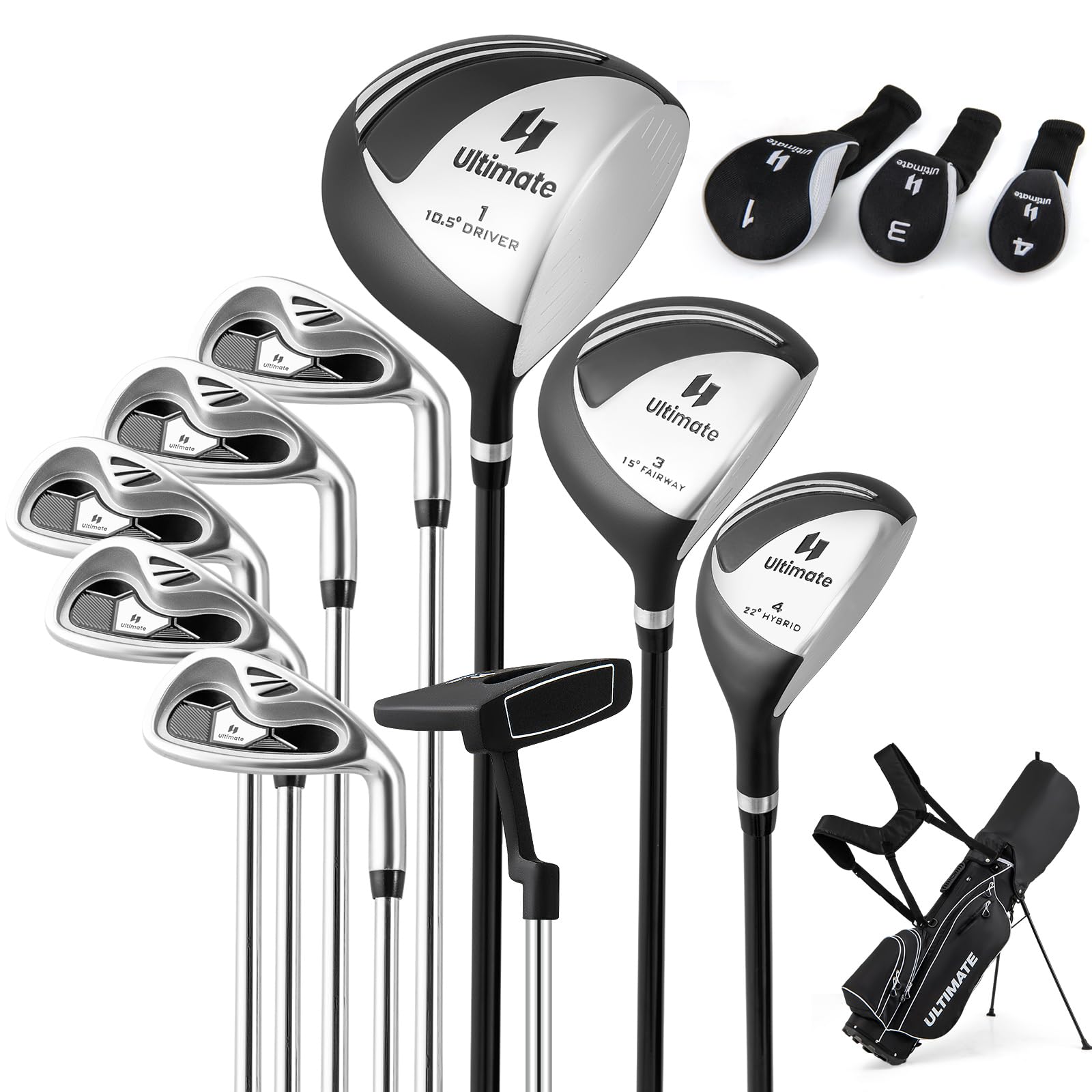 Tangkula 9/10/12 Pieces Men's Complete Golf Clubs Set